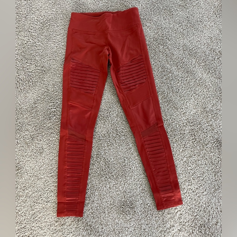 Alo High Waist Moto Leggings- Sz Small- Orange- worn once! - Picture 3 of 5